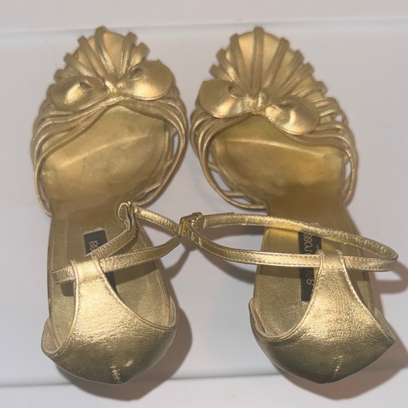 Sergio Rossi Gold Strappy Heels - Picture 10 of 12